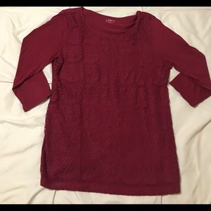 Loft 3/4 length sleeve top
